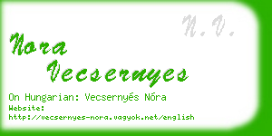nora vecsernyes business card