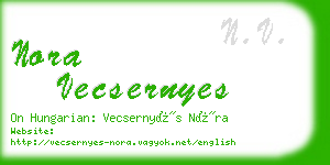 nora vecsernyes business card